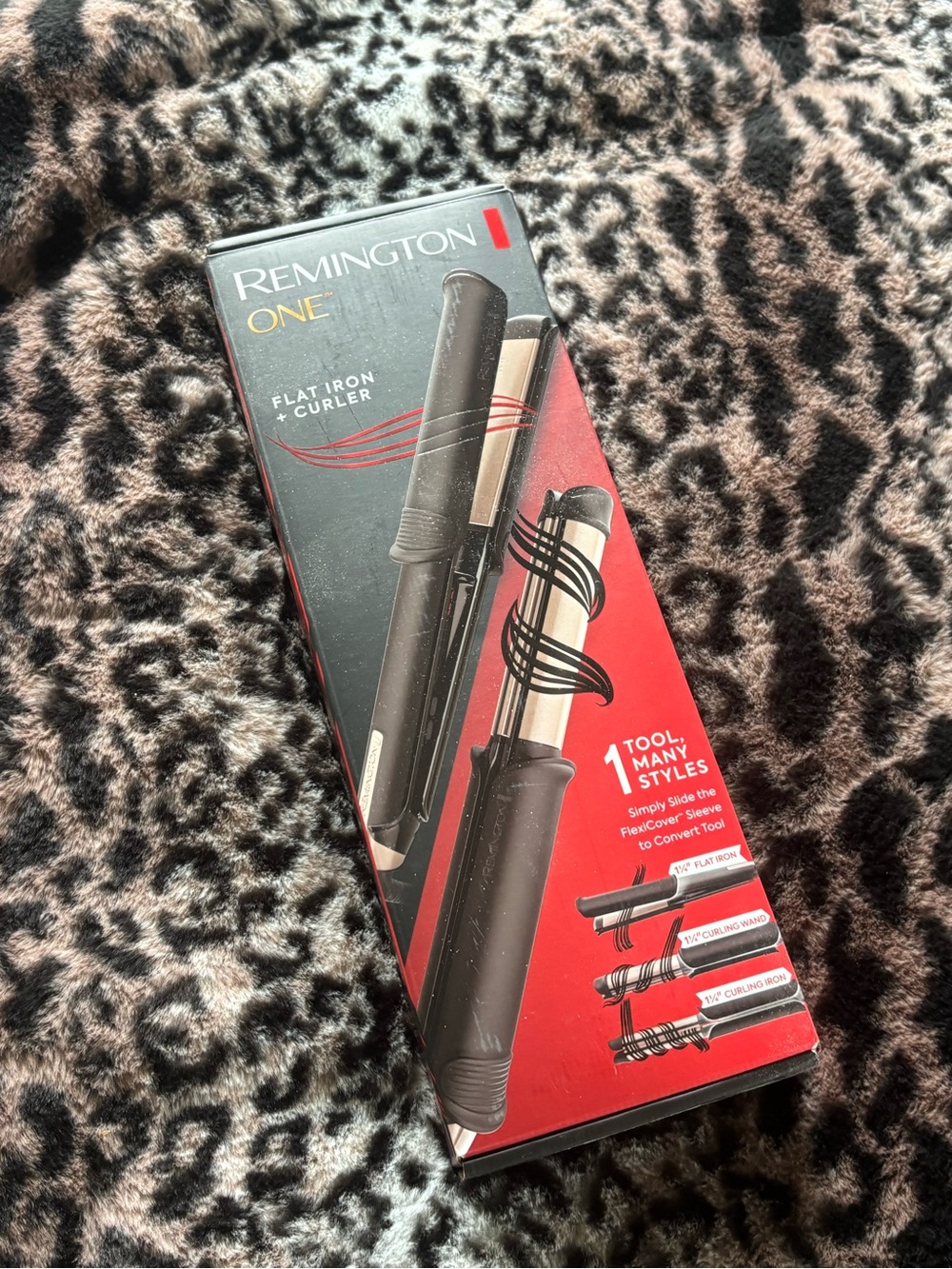 Remington ONE Convertible Flat Iron & Curler in Black and Gold